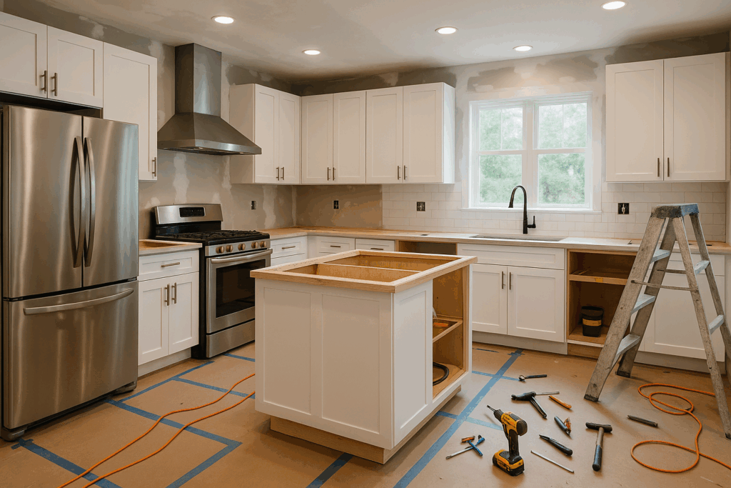 Cuisine en rénovation à Lévis